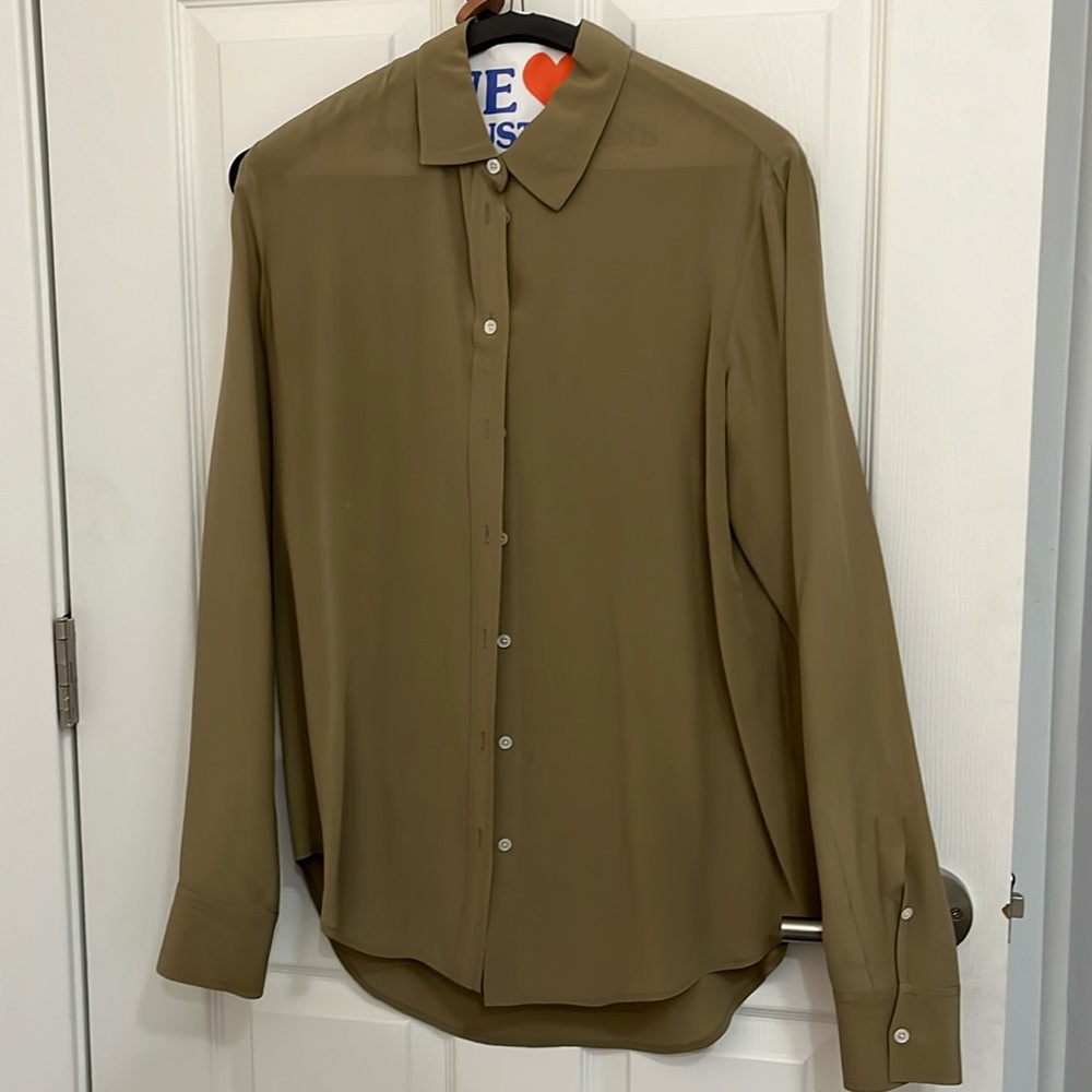 Everlane clean silk button down